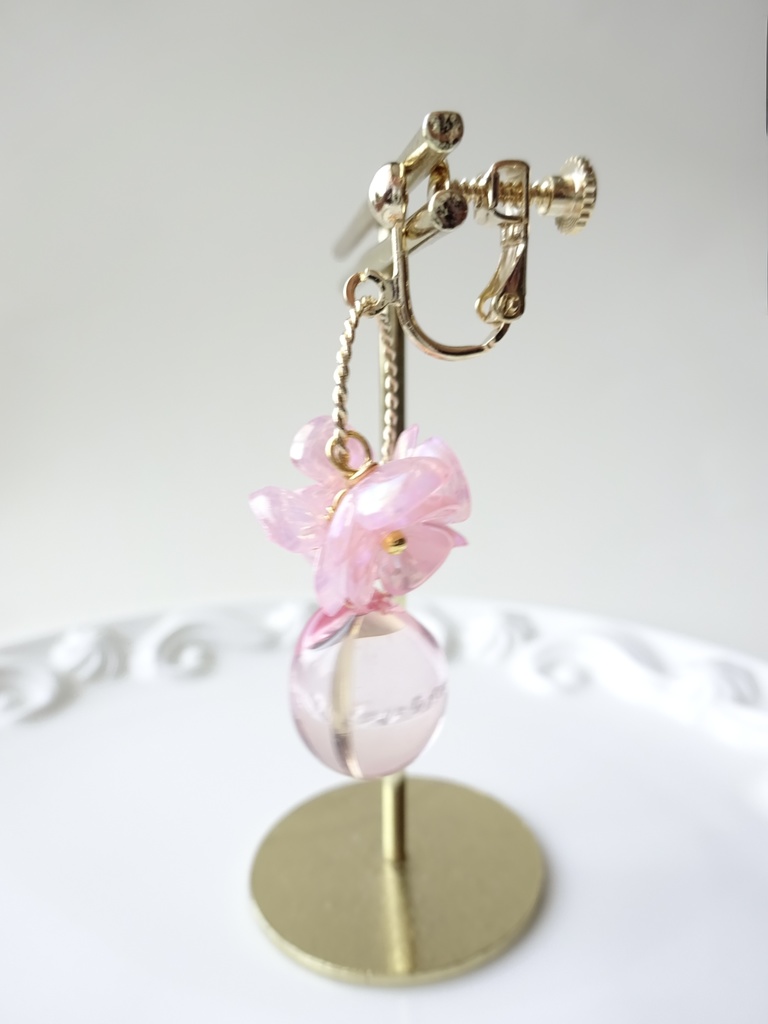 桜色ドロップ(イヤリングのみ)