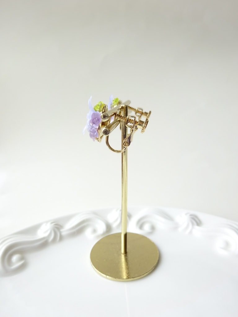 リトルハイドランジア・ラベンダー色(イヤリングのみ)