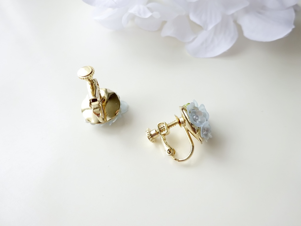 リトルハイドランジア・水色(イヤリングのみ)