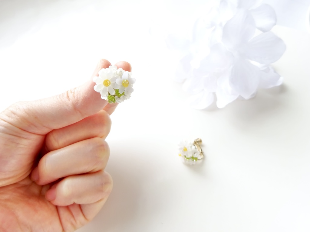 スプリングデイジー(イヤリングのみ)