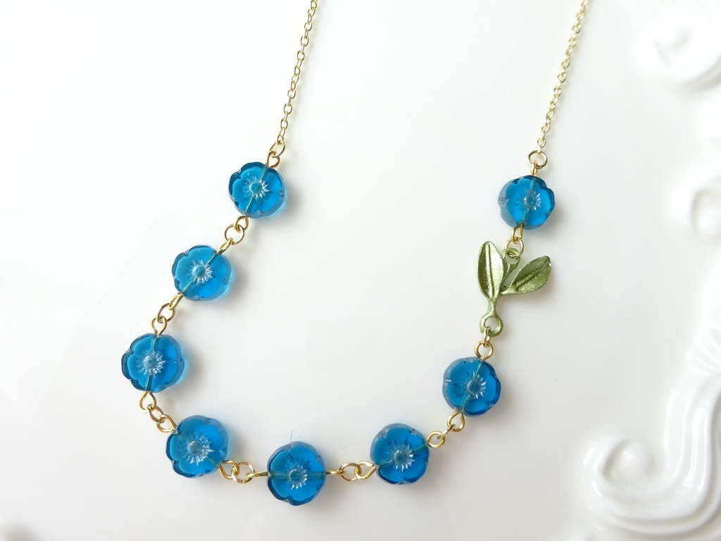 ポピーのネックレス・青