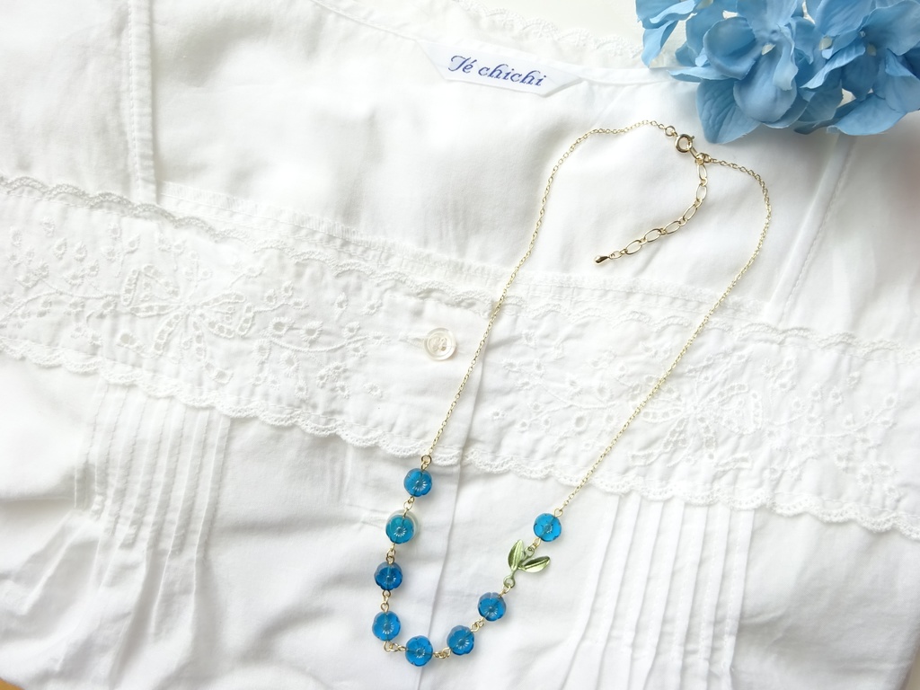 ポピーのネックレス・青