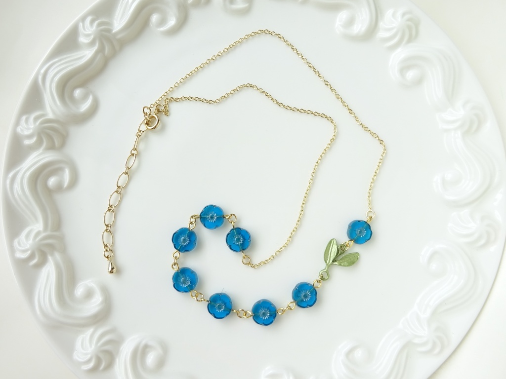 ポピーのネックレス・青
