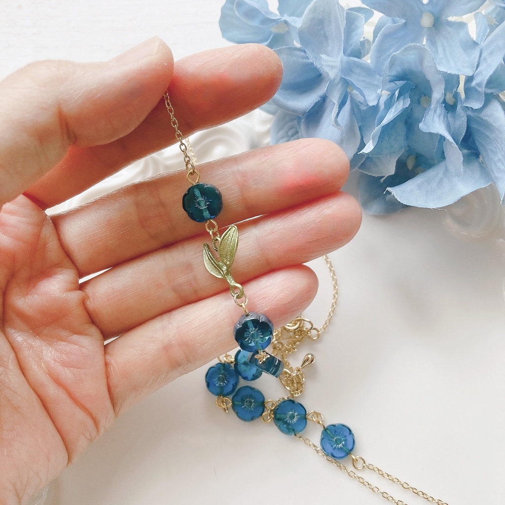 ポピーのネックレス・青