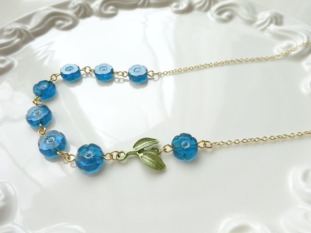 ポピーのネックレス・青