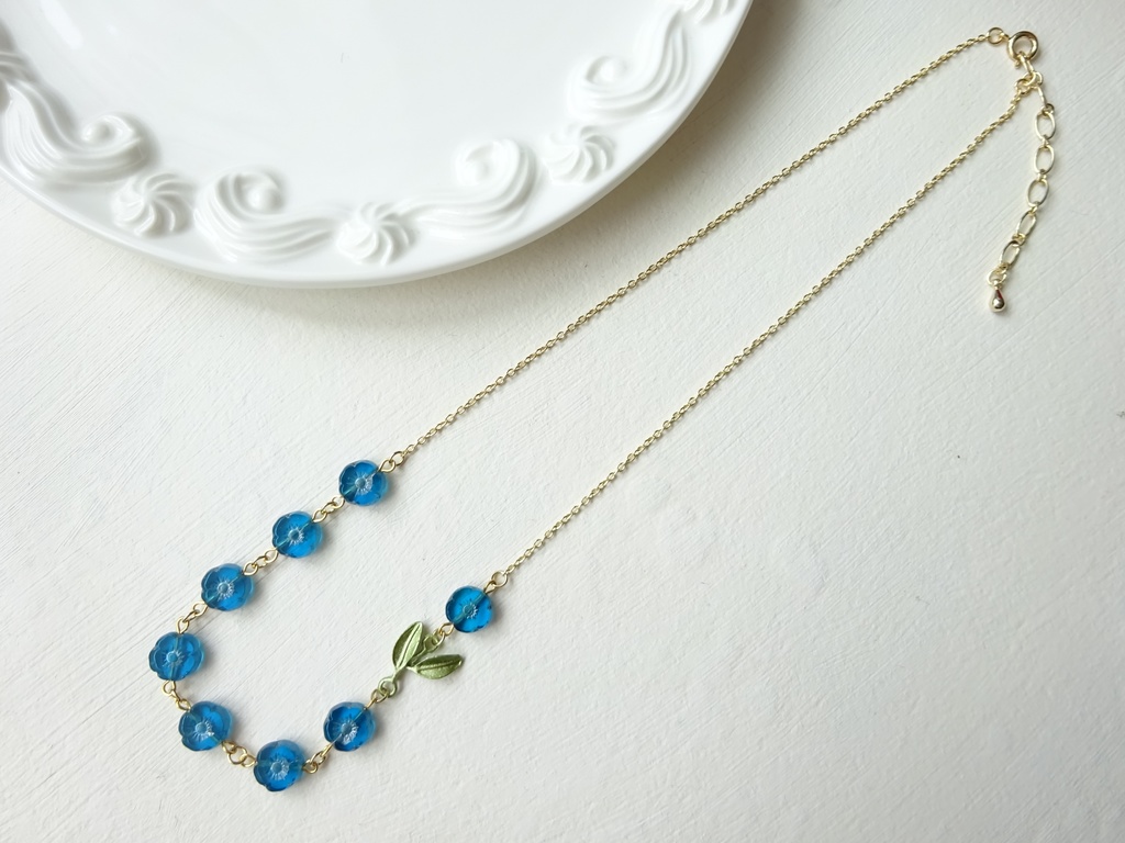 ポピーのネックレス・青