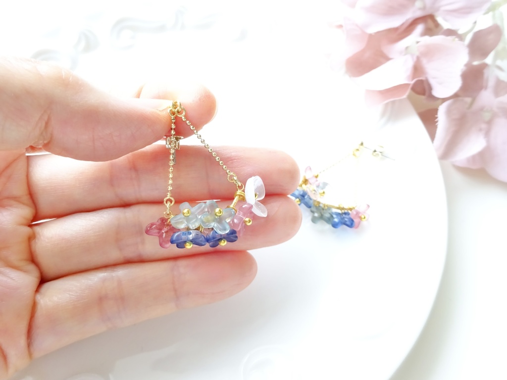 花かごのピアス(イヤリングOK)