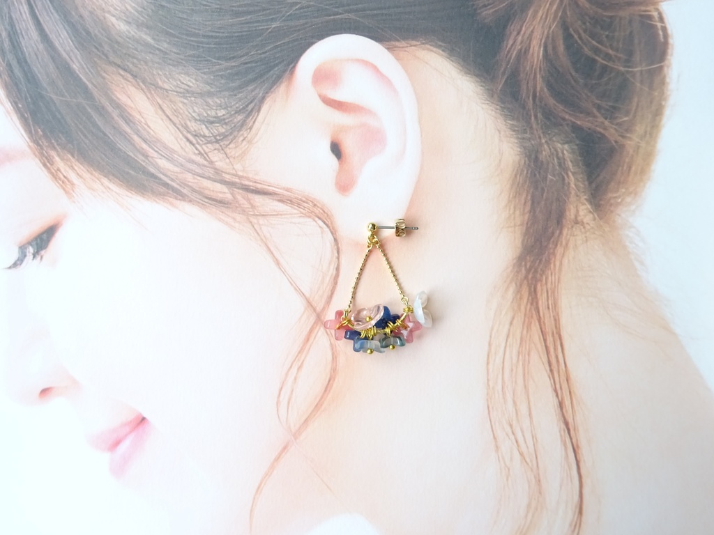 花かごのピアス(イヤリングOK)