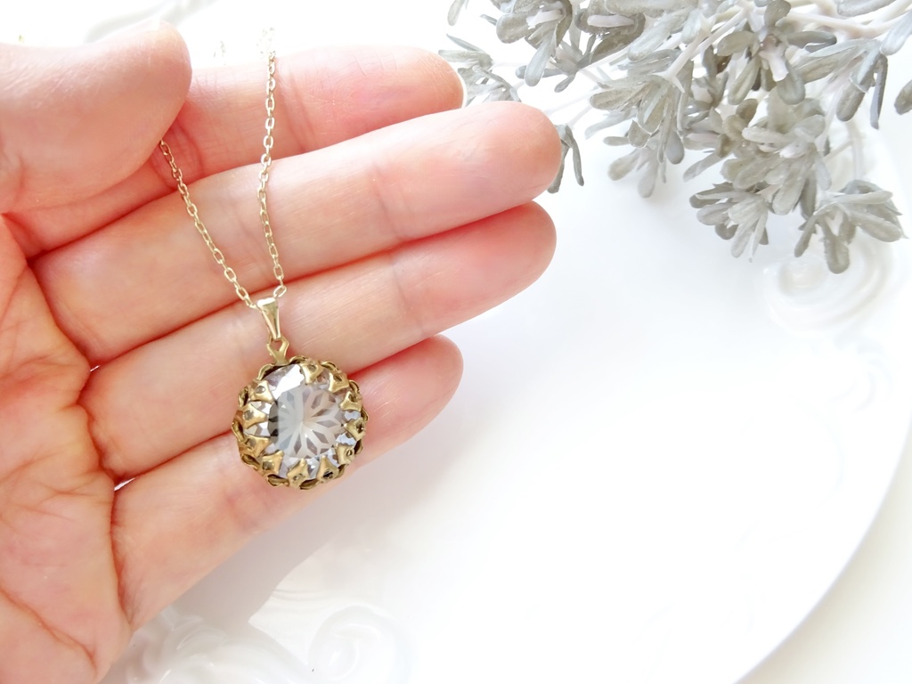 ステンドグラスフラワー・グレージュ