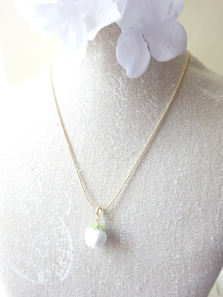 再販*ガラスの鈴蘭 ネックレス