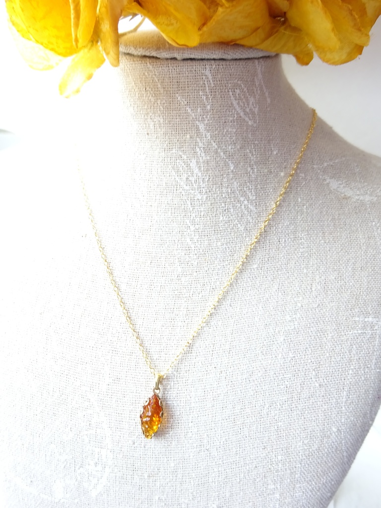 オレンジシードのネックレス*ヴィンテージ