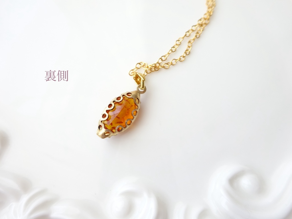 オレンジシードのネックレス*ヴィンテージ
