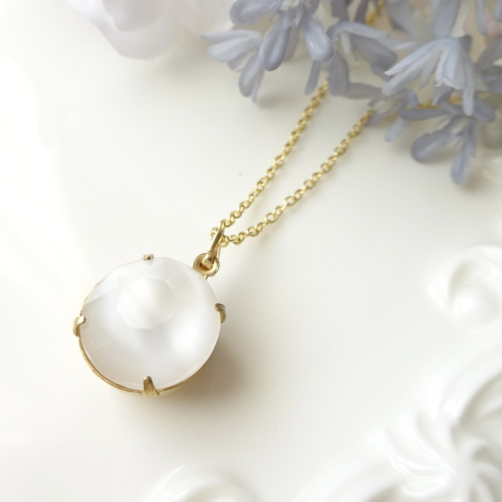 真冬の湖*ネックレス(ヴィンテージ)