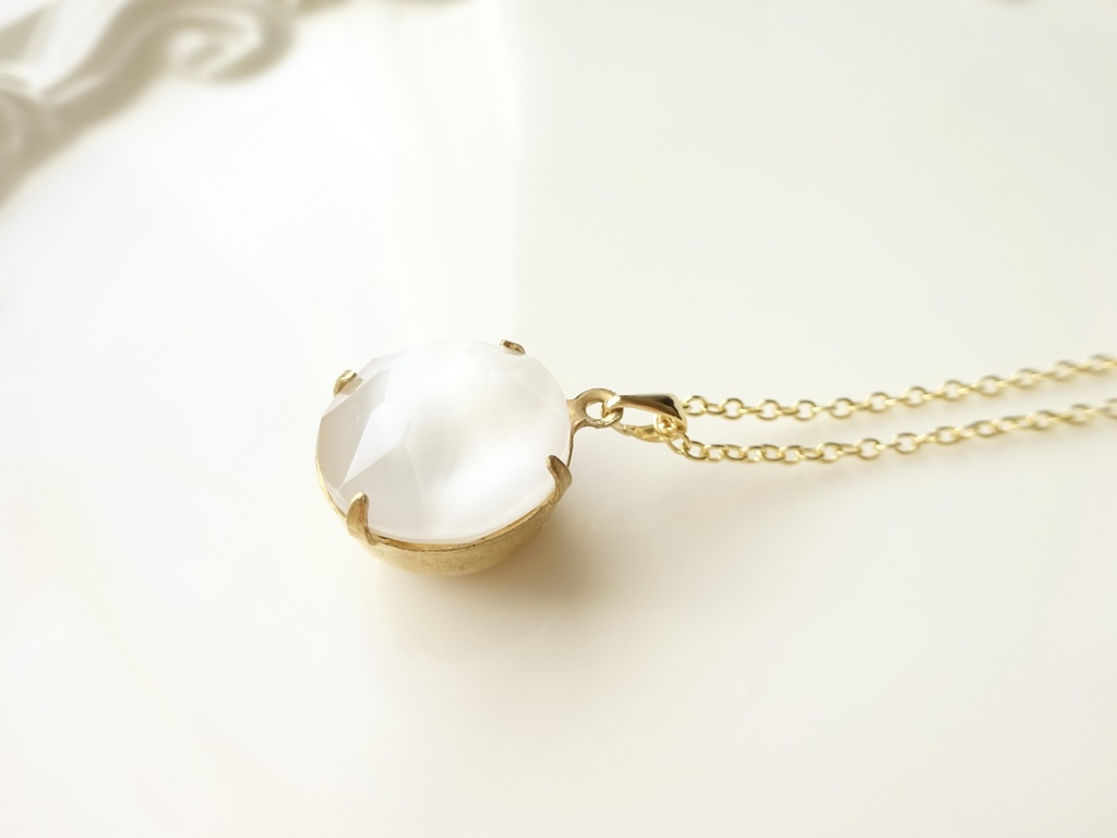 真冬の湖*ネックレス(ヴィンテージ)