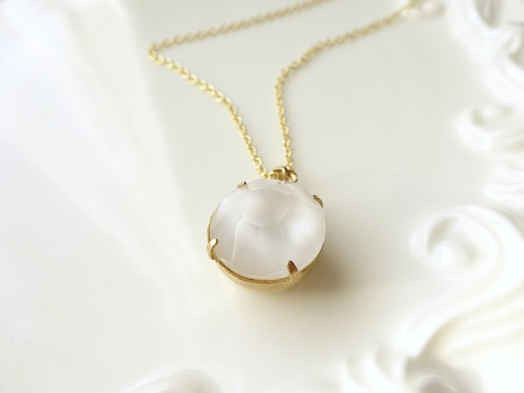 真冬の湖*ネックレス(ヴィンテージ)