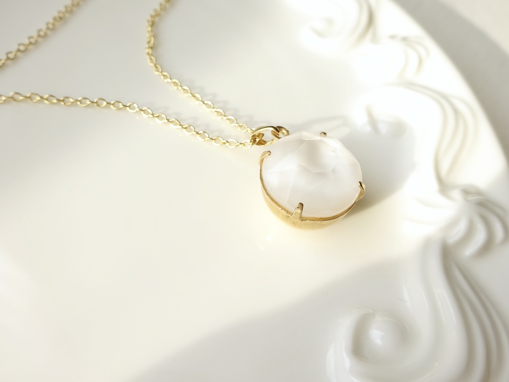 真冬の湖*ネックレス(ヴィンテージ)