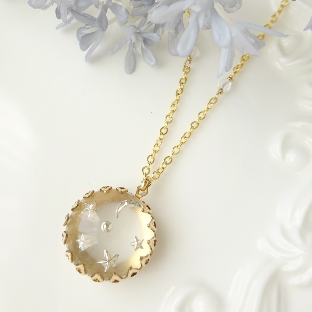 透明な星空ネックレス(ヴィンテージ)
