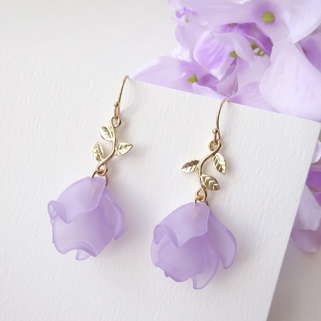 リトルローズ・ラベンダー（イヤリングOK）