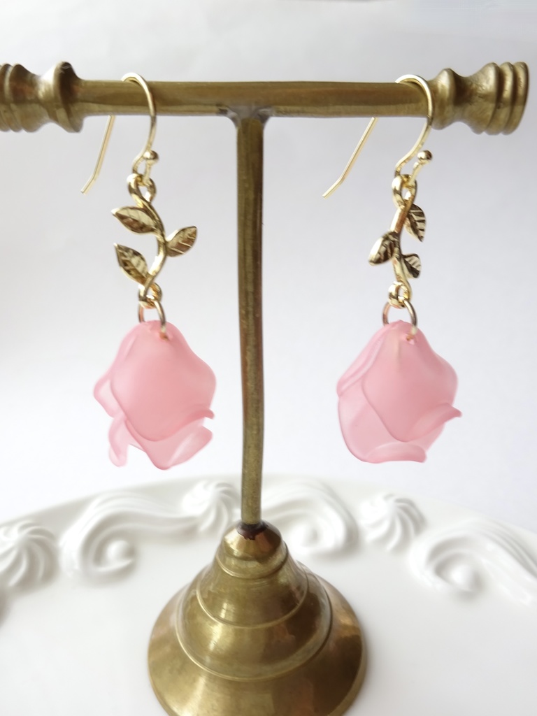 リトルローズ・ピーチピンク(イヤリングOK)