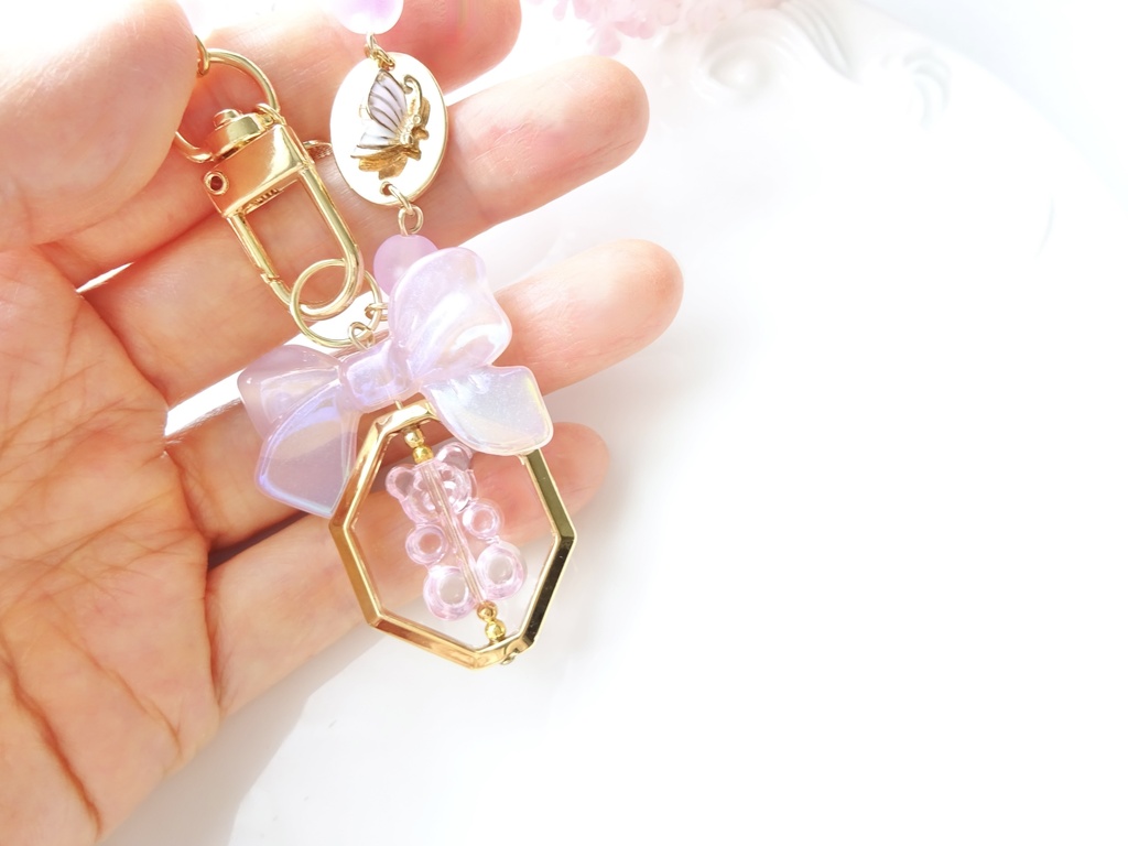 10/24発売*ピンクのグミベアのバッグチャーム