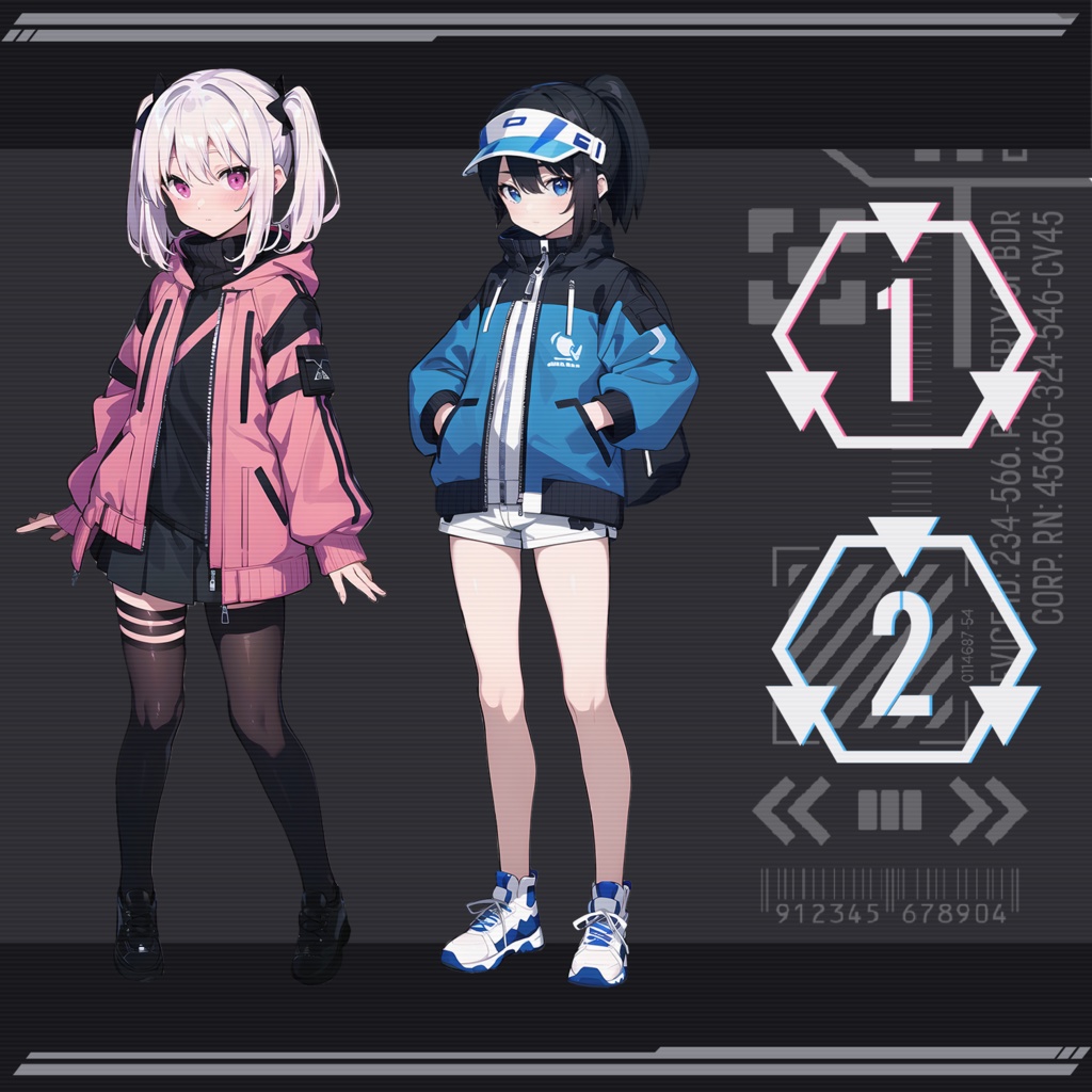 【立ち絵素材】未来系 4種類セット