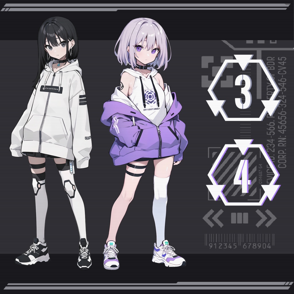 【立ち絵素材】未来系 4種類セット