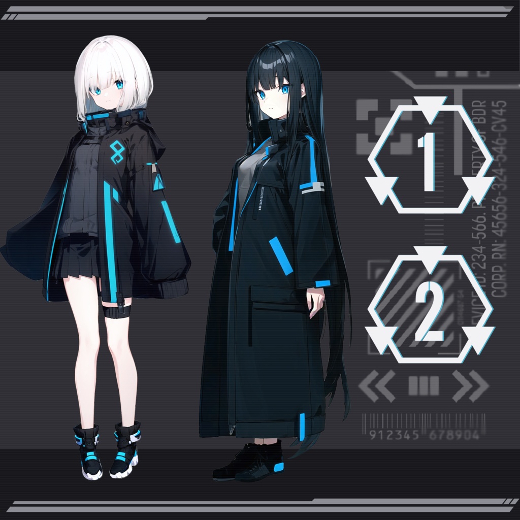 【立ち絵素材】未来系 4種類セット vol3