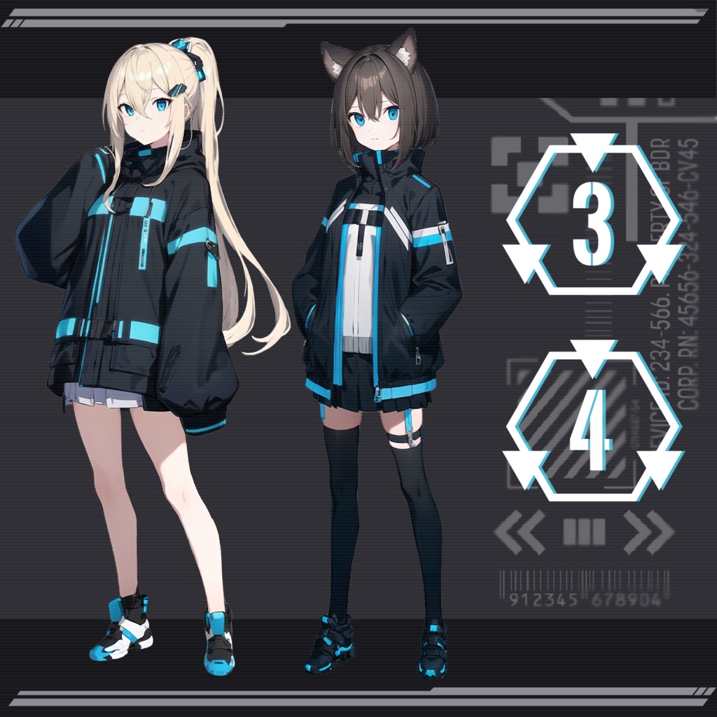 【立ち絵素材】未来系 4種類セット vol3