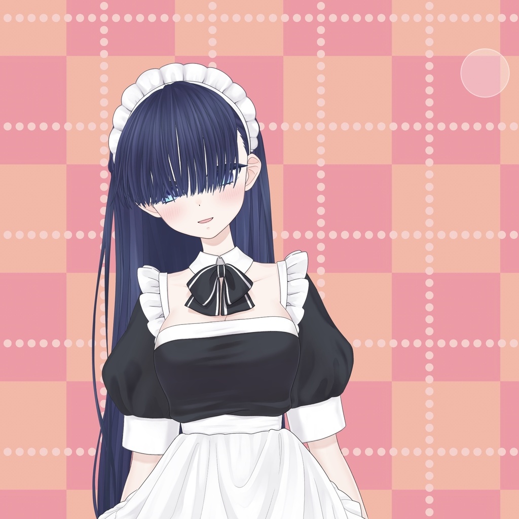 【1点限定】髪の毛さらさらメカクレメイド【FaceRig,VTubeStudio対応Live2Dモデル】