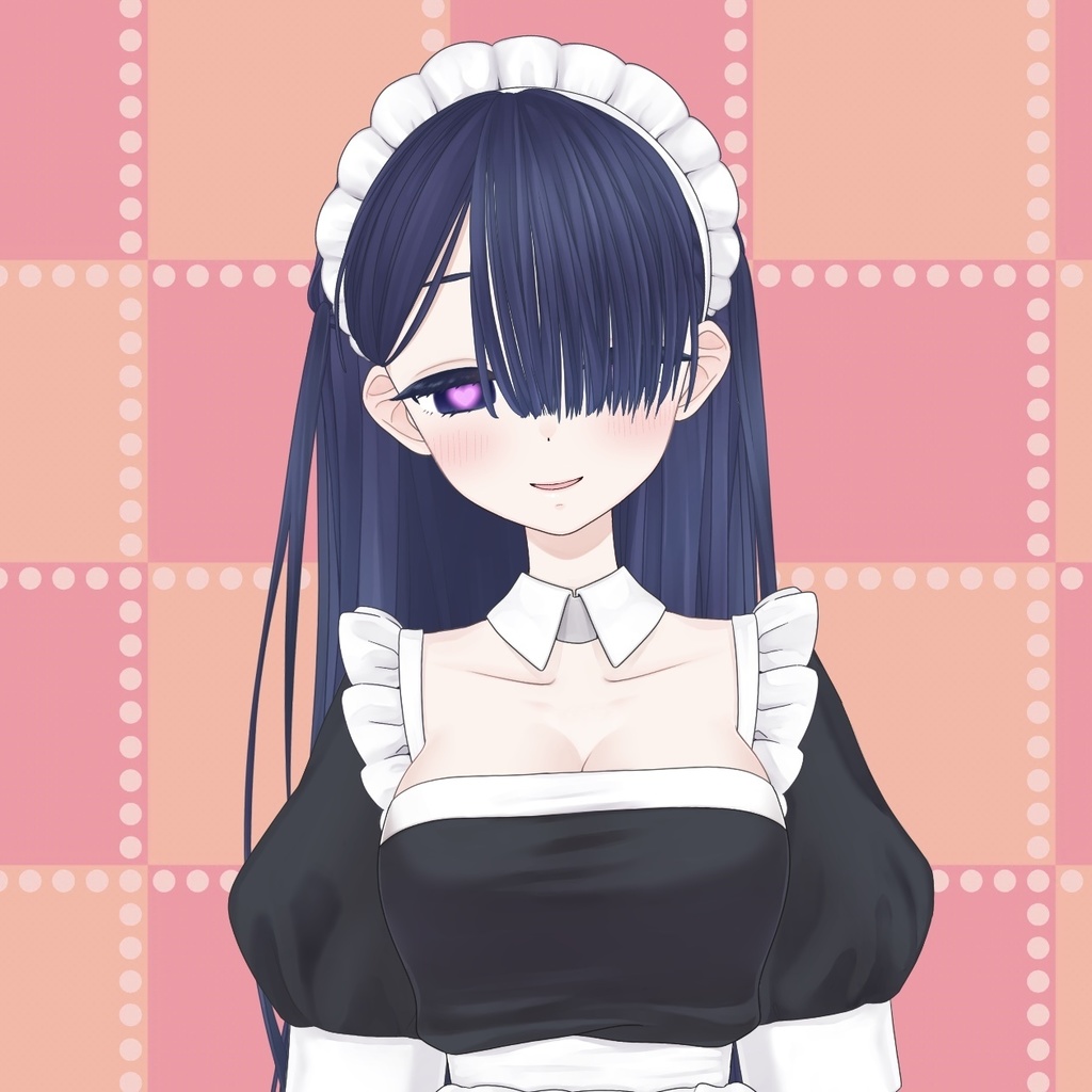 【1点限定】髪の毛さらさらメカクレメイド【FaceRig,VTubeStudio対応Live2Dモデル】