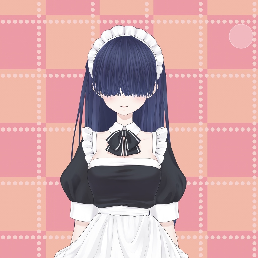 【1点限定】髪の毛さらさらメカクレメイド【FaceRig,VTubeStudio対応Live2Dモデル】