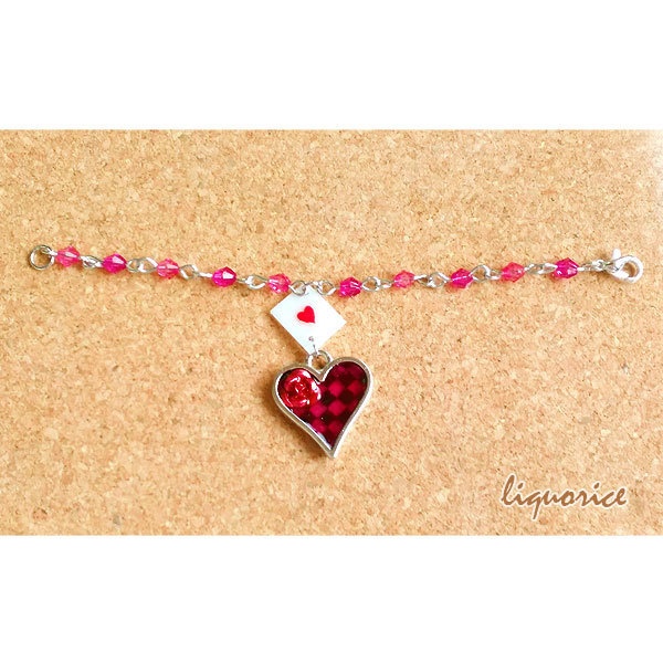 ハートのトランプチャーム(ゴールド/シルバー)