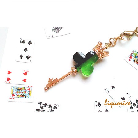 トランプモチーフの鍵チャーム