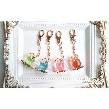 ティーカップのバッグチャーム