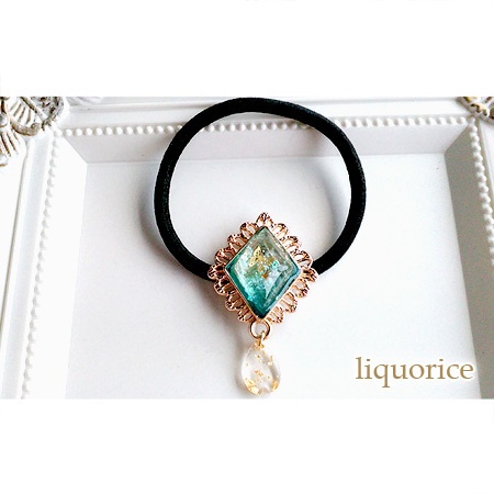 蝶々とダイヤのヘアゴム