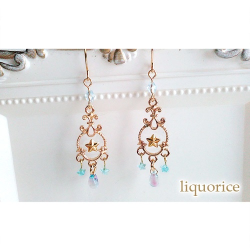 星と雫のピアス・イヤリング