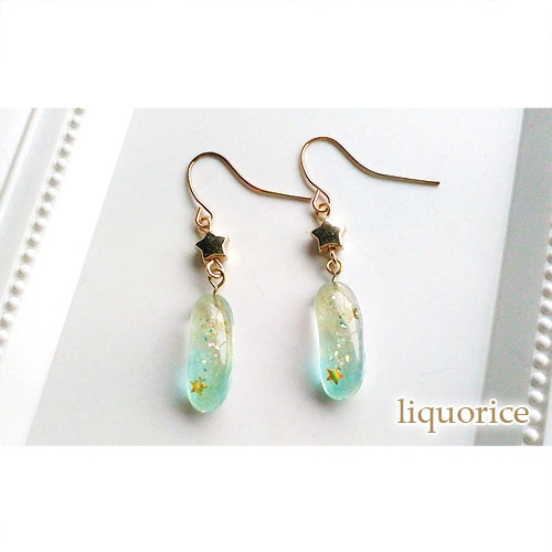 星のゼリービーンズのピアス・イヤリング