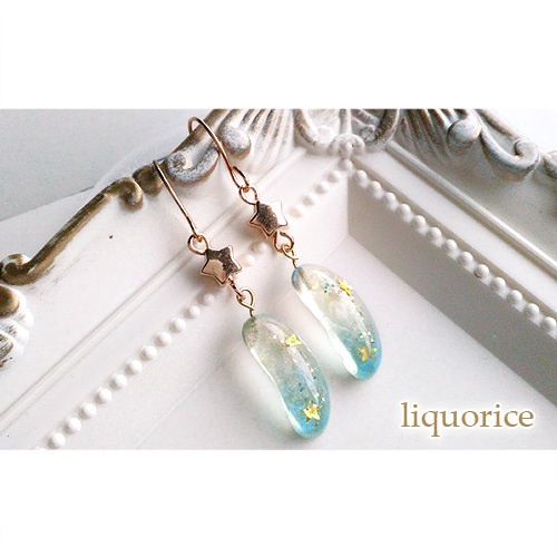 星のゼリービーンズのピアス・イヤリング