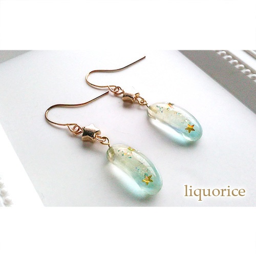 星のゼリービーンズのピアス・イヤリング