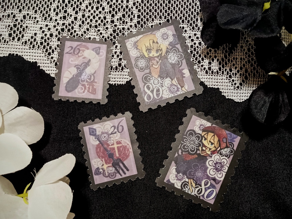 切手風ステッカーセット