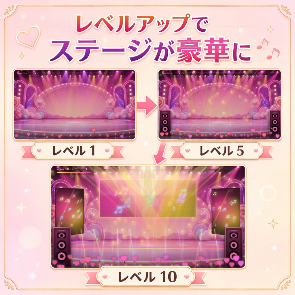 【歌枠向け】リアクションステージ【わんコメテンプレート】