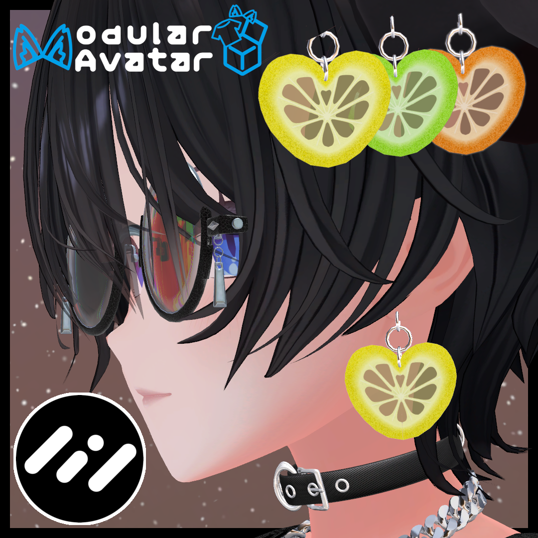 フルーツハートイヤリング[MA対応]/Fruit Heart Earrings [MA compatible]