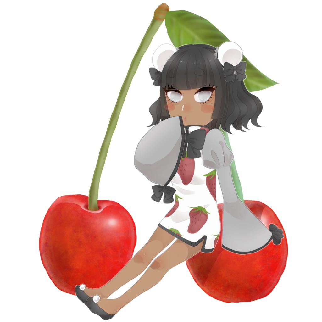 苺苺と朱朱 ステッカー