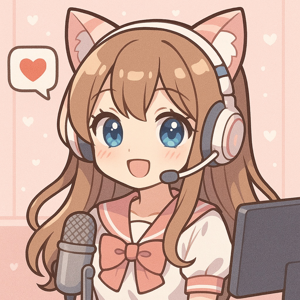 【Vtuber・配信者向け】ふんわり可愛い💕 女の子のイラスト素材