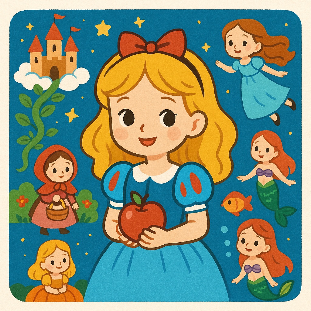 可愛いおとぎ話イラストポスター