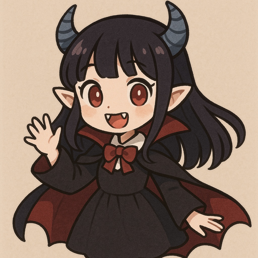 可愛い悪魔娘イラストステッカー