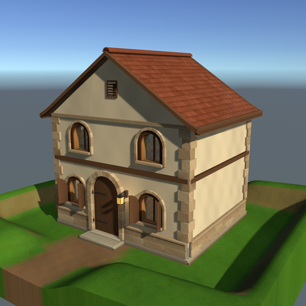 【無料版あり】家と草原のマップ【Unity,VRvhat,Godot】