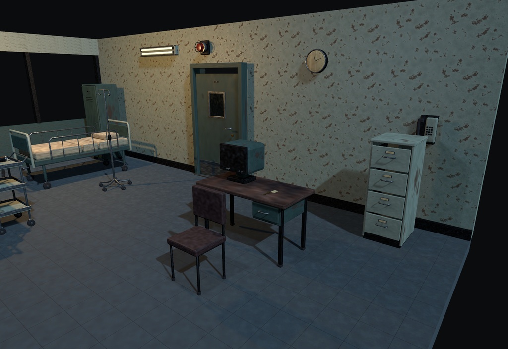 【20モデル・無料版あり】ホラー小物セット / Horror Props【Unity・Godot】