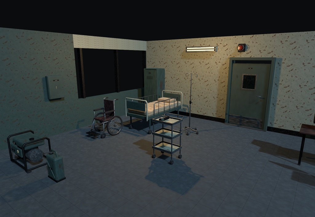 【20モデル・無料版あり】ホラー小物セット / Horror Props【Unity・Godot】