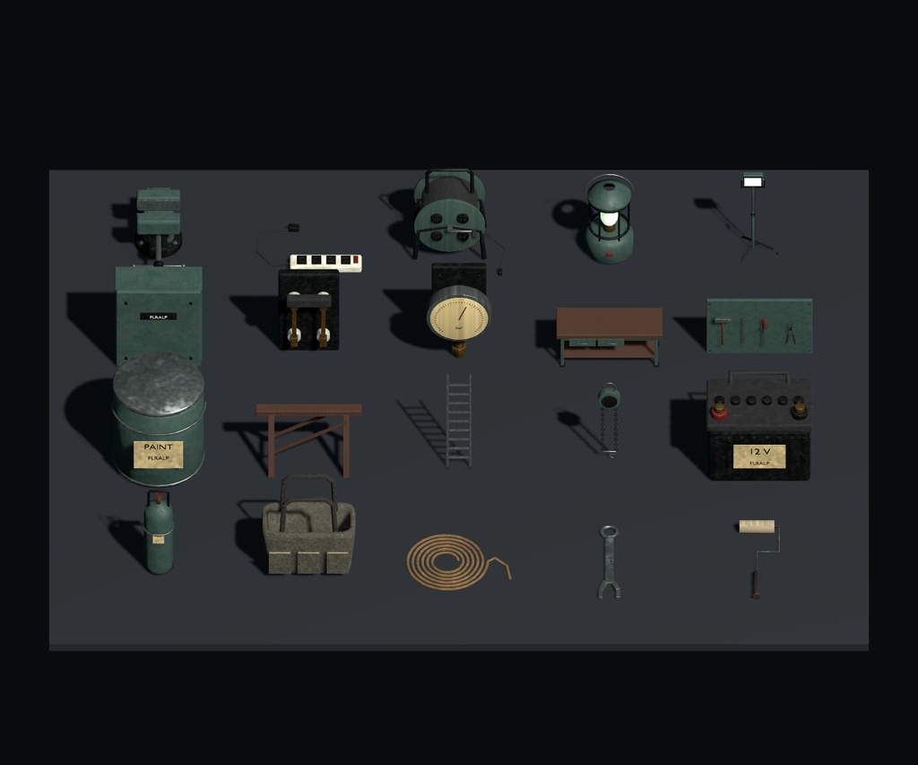 【20モデル・無料版あり】ホラー小物セット4 / Horror Props 4